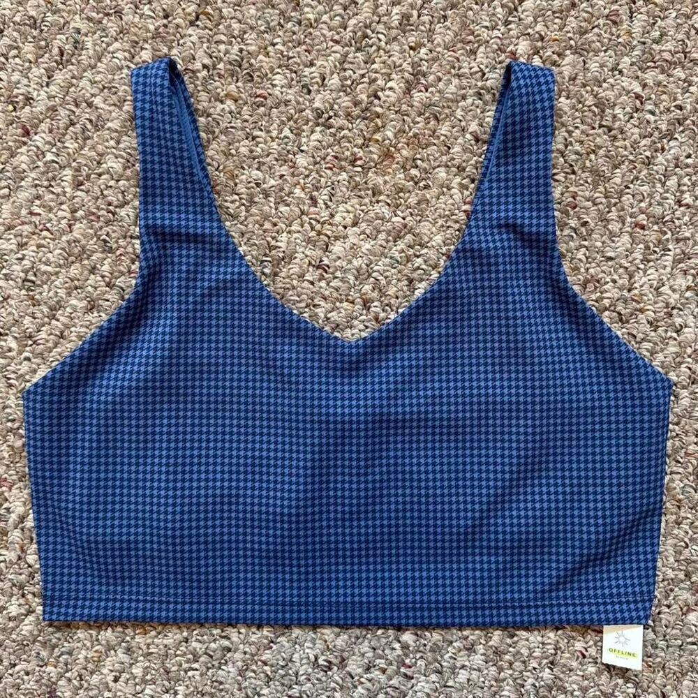 Aerie Women's Blue and Navy Bra